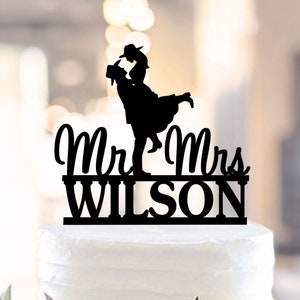 Country Western Wedding Cake Topper, Cowboy Hat and Boots,Personalized with Name, Custom Cowboy Wedding Topper,Cowboy western theme 1363