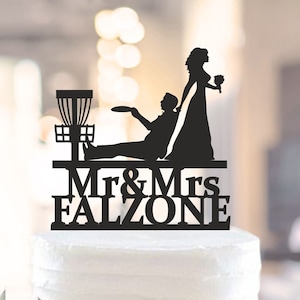 Frisbe Golfers Wedding Cake Topper,Disc Wedding Cake Topper,Frisbe Wedding Cake Topper,Funny Wedding Cake Topper,Frisbe Wedding Topper 1509