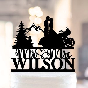 Motorcycle Wedding Cake Topper, Ride with me Forever Cake topper, Biker Wedding Themed, Motorcycle cake wedding decoration,Biker Cake Topper