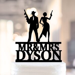 Bonnie and Clyde Cake Topper,Gun wedding Cake Topper,Gatsby Cake Topper,Gatsby Wedding Cake Topper,Mobsters or Shooters Cake Topper 1261