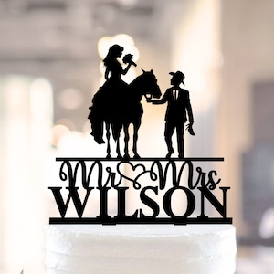 Country Wedding cake topper with horse, Western Cake topper Wedding, Cowboy Topper With Horse, horse cake topper, Cowboy Wedding Topper 1139