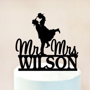 Cowboy Hat and Boots,Personalized with Name Custom Cowboy Wedding Cake Topper,Cake topperwith dogs1364 Country Western Wedding Cake Topper