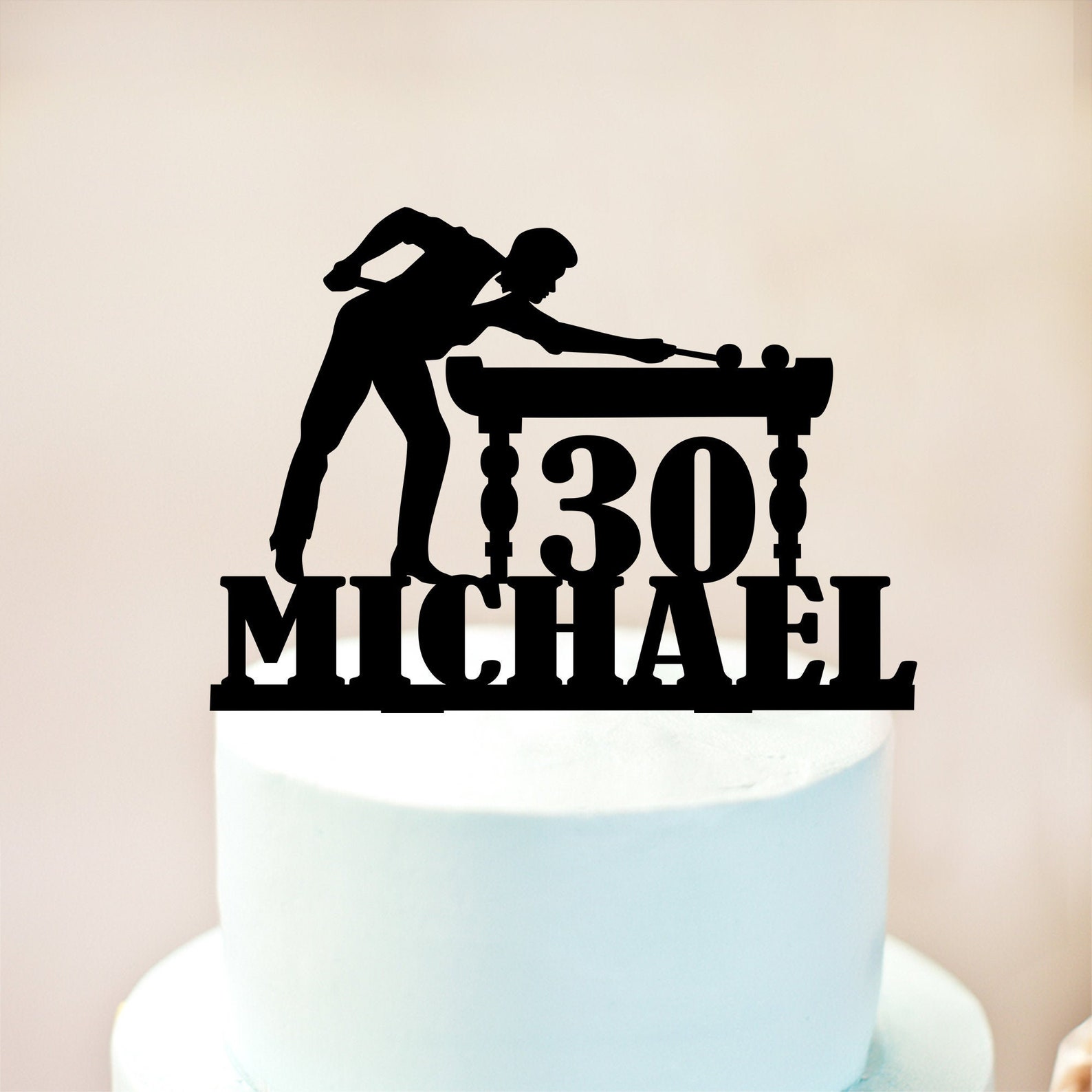 Billiards Cake Topper 8 ball pool cake topper Billiards Etsy