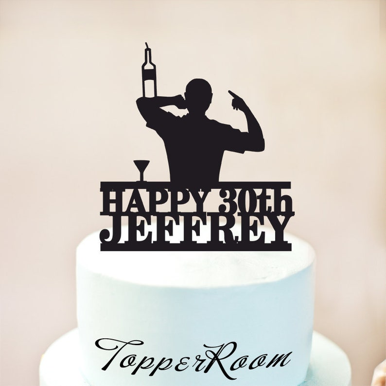 Bartender Cake TopperBirthday Cake Topper Custom Cake Etsy