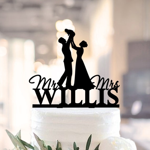 Cake Topper for Weddings,wedding Cake Topper With a Heart and a Date, Personaliz