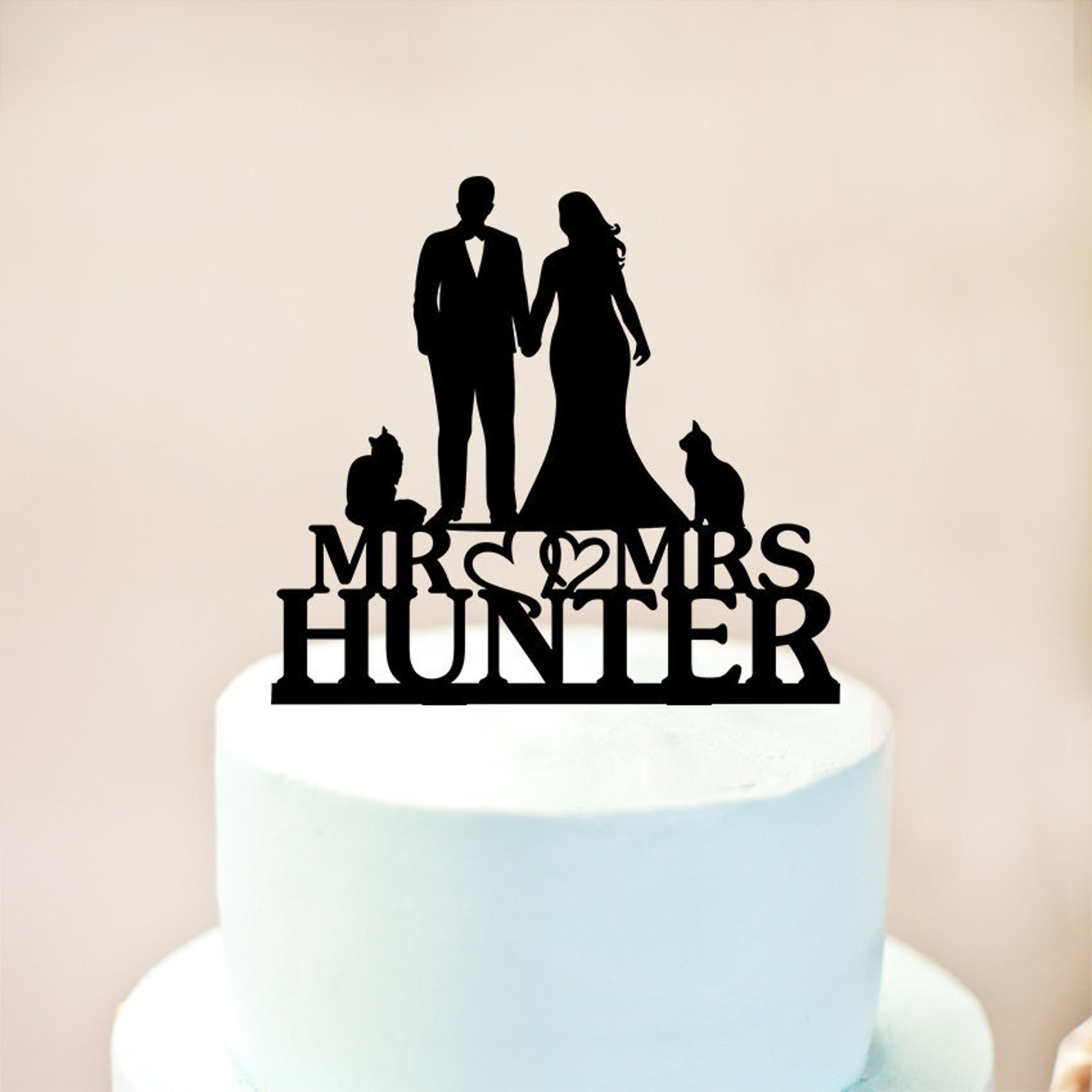 Plus Size Wedding Cake Topper Plus size bride and Groom Etsy