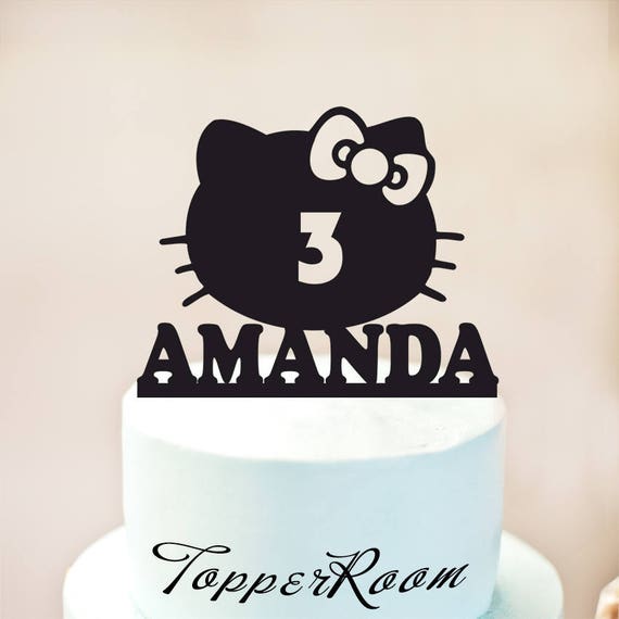 Hello Kitty Cake Topperhello Kitty Decorationhello Kitty Etsy