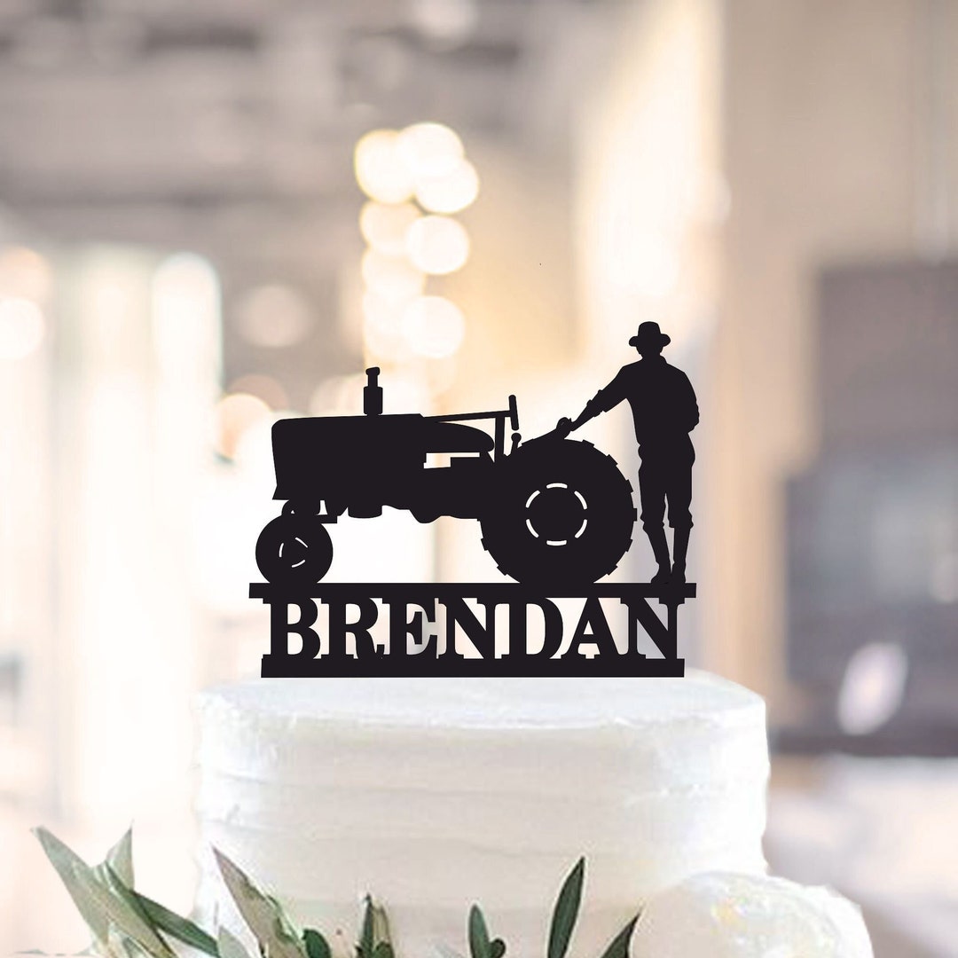 Tractor Cake Topper,farmer Cake Topper,tractor Birthday Party,lover