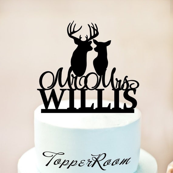 deer wedding cake toppermr