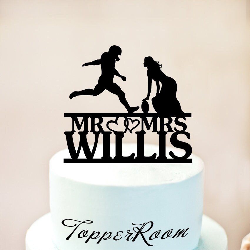 Rugby player cake topperPersonalized Rugby wedding cake Etsy