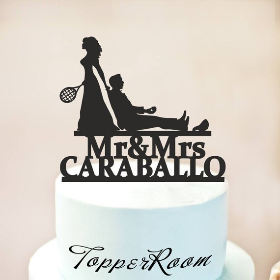 Tennis Wedding Cake Topperwedding Cake Toppertennis Cake Etsy