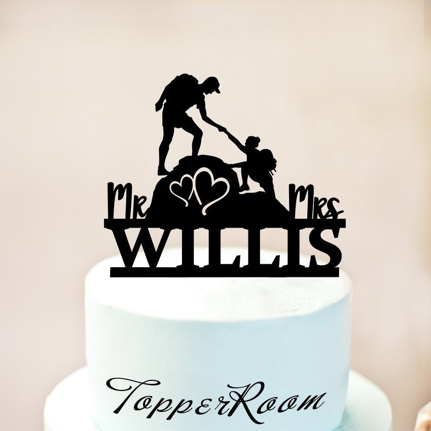 Hiking Topper Climbing Mountain Wedding Cake Topperbride And Etsy Hiking Topper Climbing Mountain Wedding Cake Topperbride And Etsy