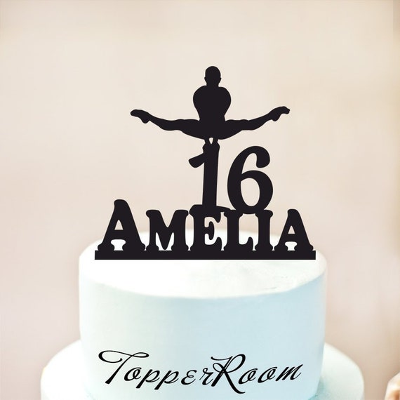 Male Gymnast Cake Topperbalance Beam Cake Topperhappy Etsy