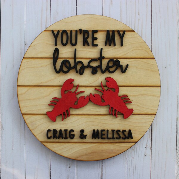 You're my Lobster sign / you're my lobster gift / Engagement Gift / couple gift /