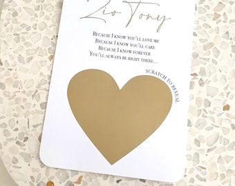 Personalised Confirmation Sponsor Proposal Card | Scratchie Card | Gold Silver or Rose Gold Foil Printed | C6 Envelope | A6 Size 105 x 148mm