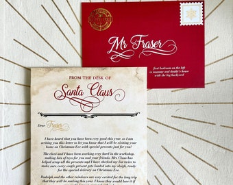 Personalised Letter from Santa | Wax Seal | Foil Printed | A5 Size | C6 Envelope | Foil Stamp | North Pole Mail