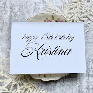 Personalised Birthday Card | Foil Print | Gold | Silver | Rose Gold | Black | A6 size 105x148mm or 120x180mm