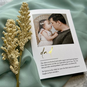 Personalised Dad | Father’s Day Card | Gold Foil Print | Greeting Card | Dictionary Definition | A6 105x148mm
