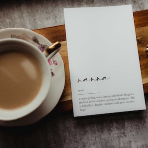 Mother's Day dictionary definition | nanna | grandma | nonna | Greeting Card | Gold | Silver | Rose Gold | A6 Size 105x148mm | 120x180mm