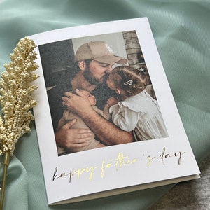 Personalised Dad | Father’s Day Card | Gold Foil Print | Greeting Card | Photo Card | A6 105x148mm