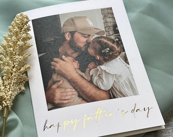 Papa personnalisé | Carte de fête des pères | Impression feuille d'or | de voeux | carte photo | A6 105 x 148 mm
