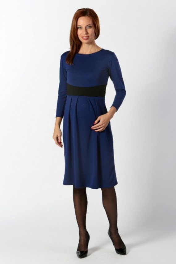 royal blue plus size maternity dress