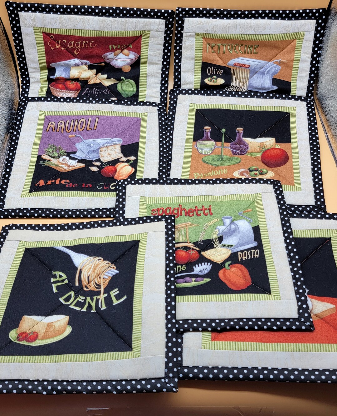 Quilted Large Italian Hot Pads Trivets Etsy