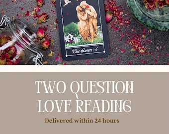Zwei Frage LIEBE INTUITIVE LESUNG - Hellsichtige psychische Führung innerhalb von 24 Stunden | Tarot + Orakel Karten