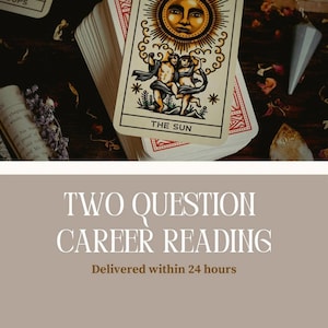 Two Question Career Psychic Reading: Same Day Tarot Guidance (PDF Document