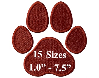 Paw Print Embroidery Design - 15 sizes - Dog Paw Print Fill Stitch Embroidery Design - Digital Download - Machine Embroidery Design.