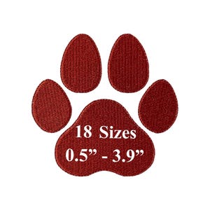 Small Paw Print Embroidery Design N2 -18 sizes -Mini Dog Paw Print Fill Stitch Embroidery Design-Digital Download-Machine Embroidery Design.