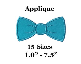 Bow Tie Applique Machine Embroidery Design - Instant Download
