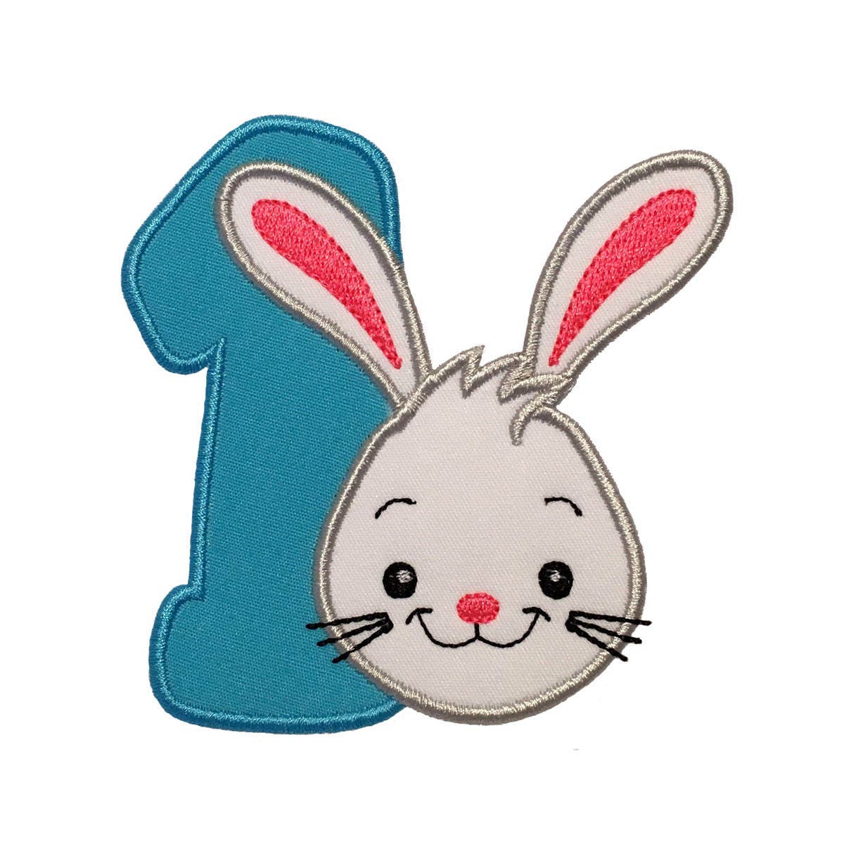 Easter Bunny Number 1 Birthday Embroidery Applique Design for Etsy