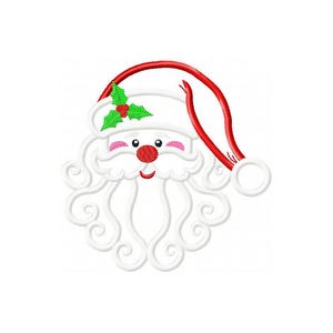 Santa Claus Applique Machine Embroidery Design - Christmas Applique Design Instant Download image 6