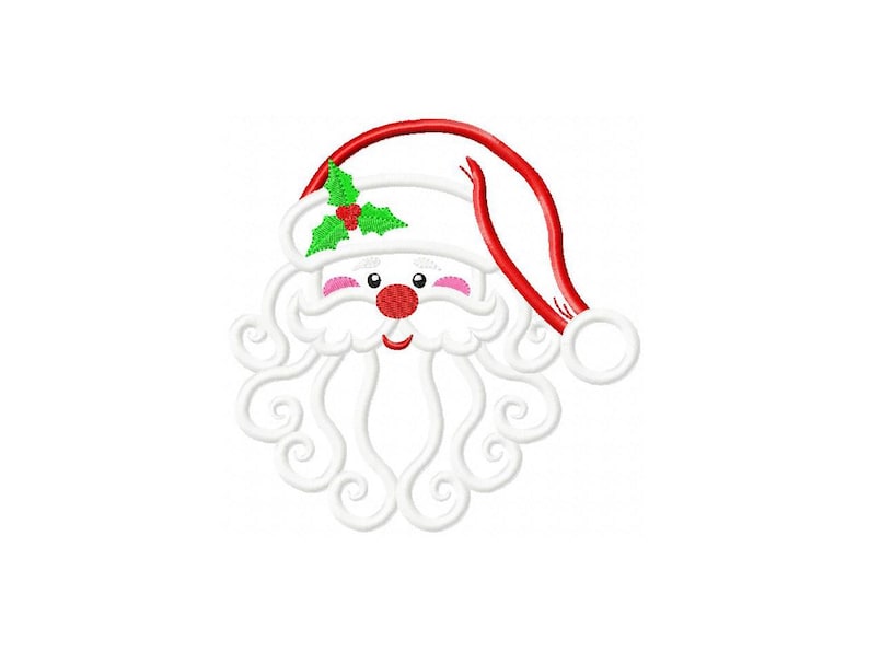 Santa Claus Applique Machine Embroidery Design - Christmas Applique Design Instant Download image 6