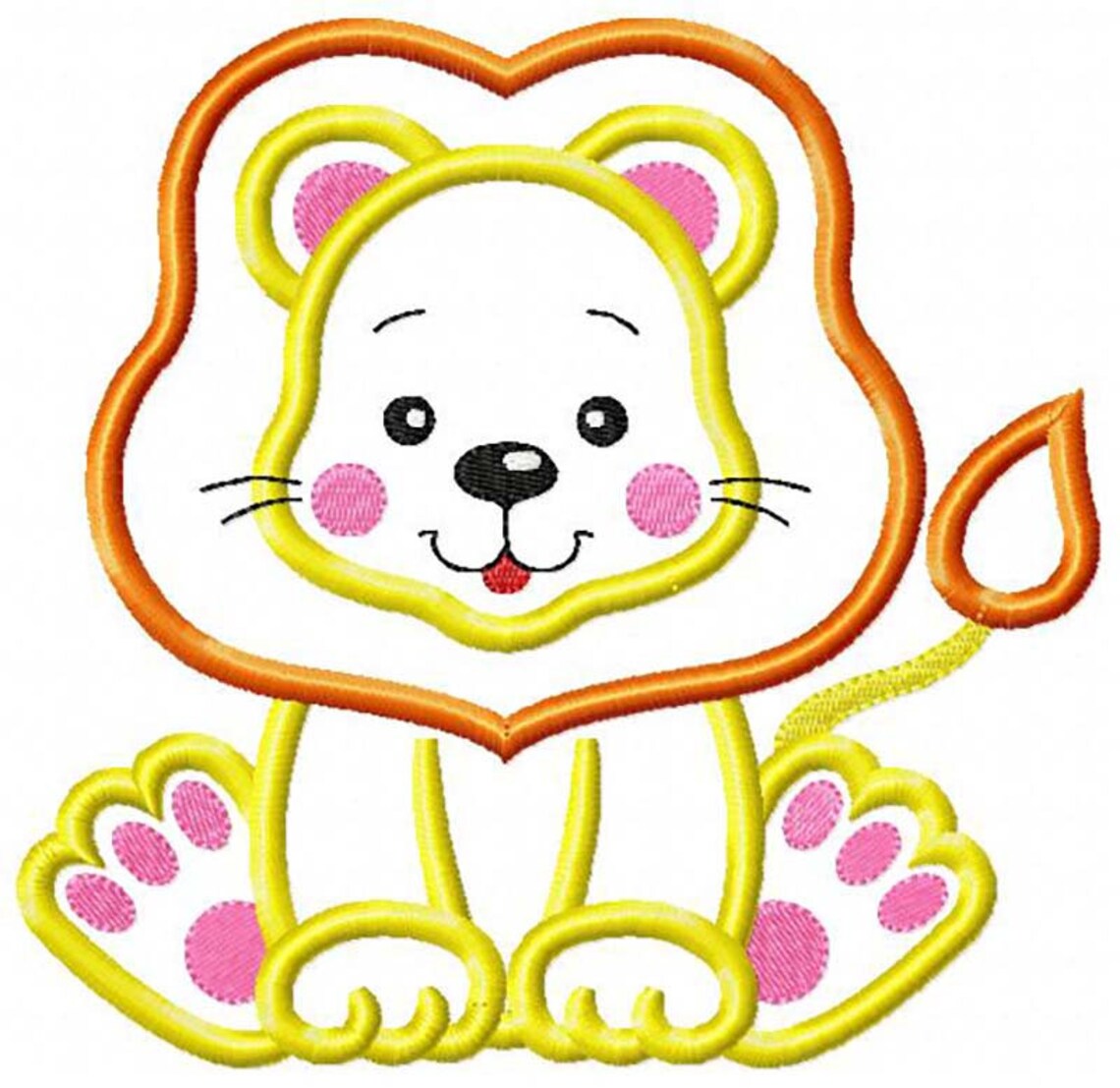 Lion Applique Design Lion Applique Embroidery Design for Etsy