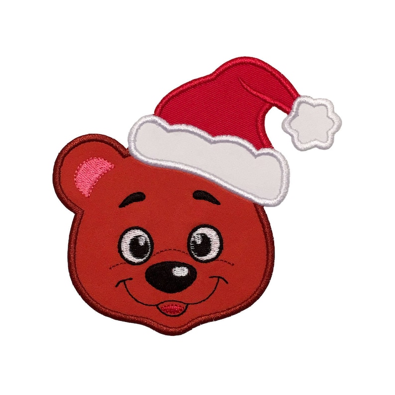 Christmas applique embroidery designs teddy bear face  etsy Christmas applique embroidery designs teddy bear face  etsy