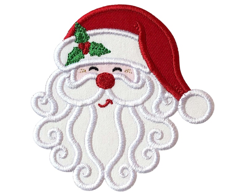Christmas Santa Face Embroidery Christmas Santa Face Embroidery