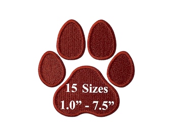 Paw Print Embroidery Design - 15 sizes - Dog Paw Print Fill Stitch Embroidery Design - Digital Download - Machine Embroidery Design.