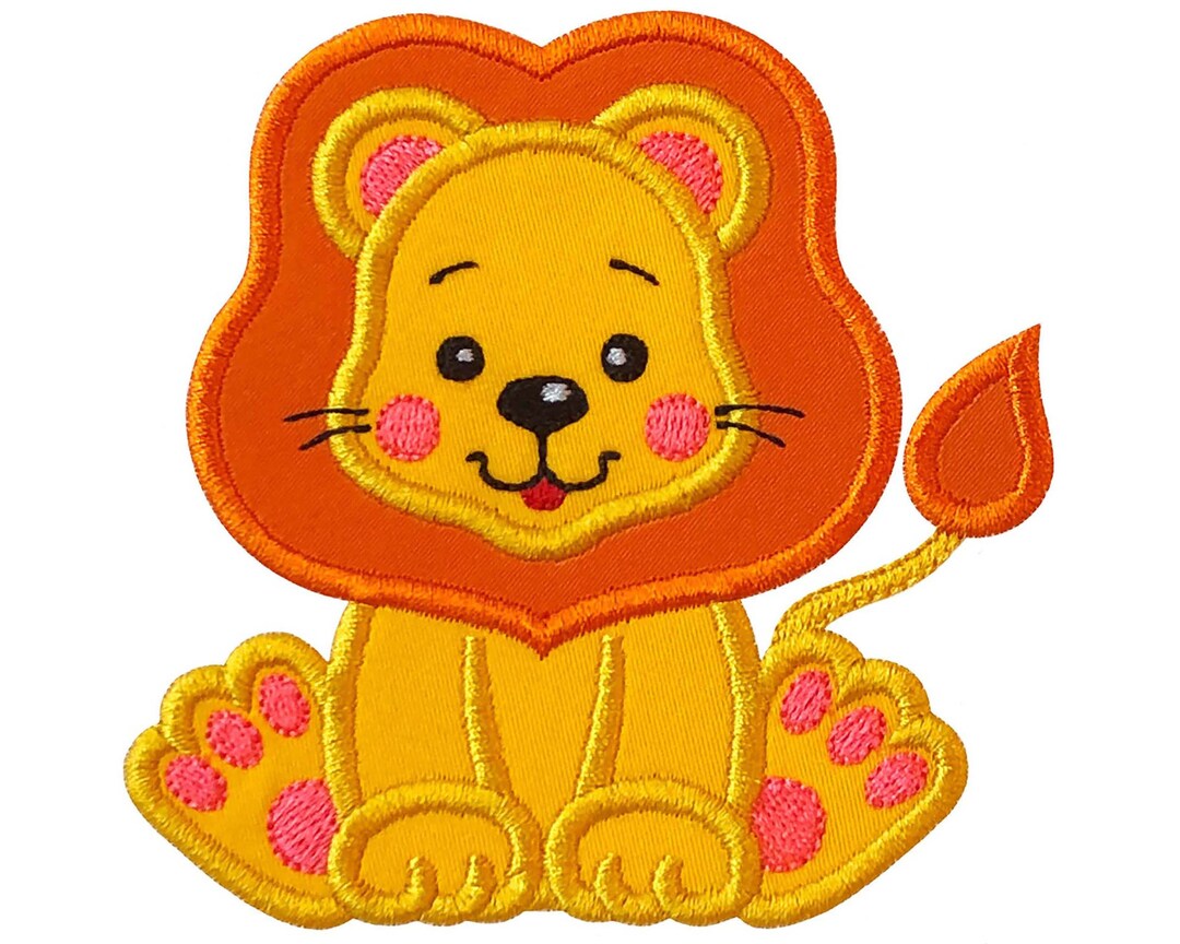 Lion Applique Design Lion Applique Embroidery Design for Children 4x4