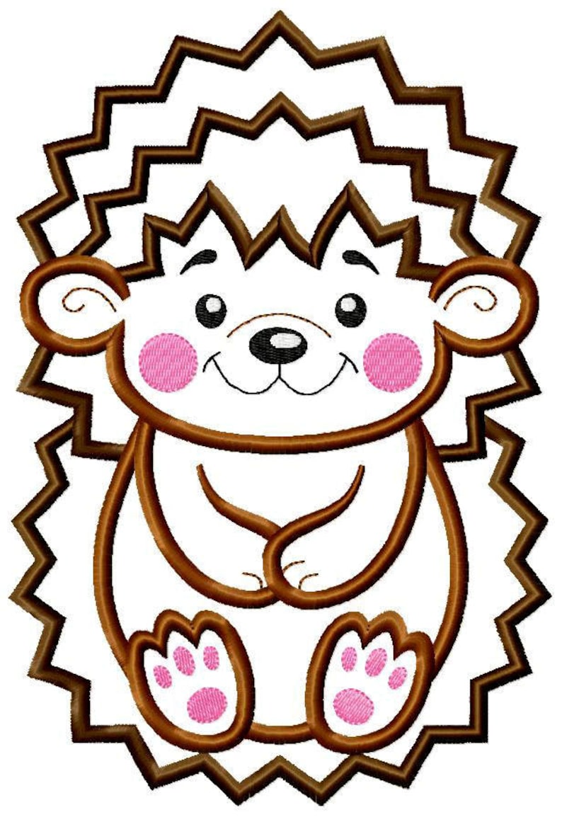 Hedgehog embroidery applique design for boyscute baby animals  etsy Hedgehog embroidery applique design for boyscute baby animals  etsy