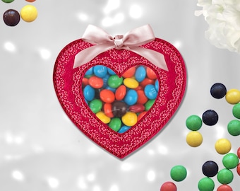 Heart Treat Bag In The Hoop Machine Embroidery Design - 10 sizes - Heart Peekaboo Treat Bag In The Hoop Machine Embroidery Design.