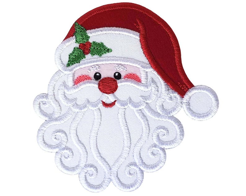 Santa Claus Applique Design Christmas Applique Embroidery Etsy
