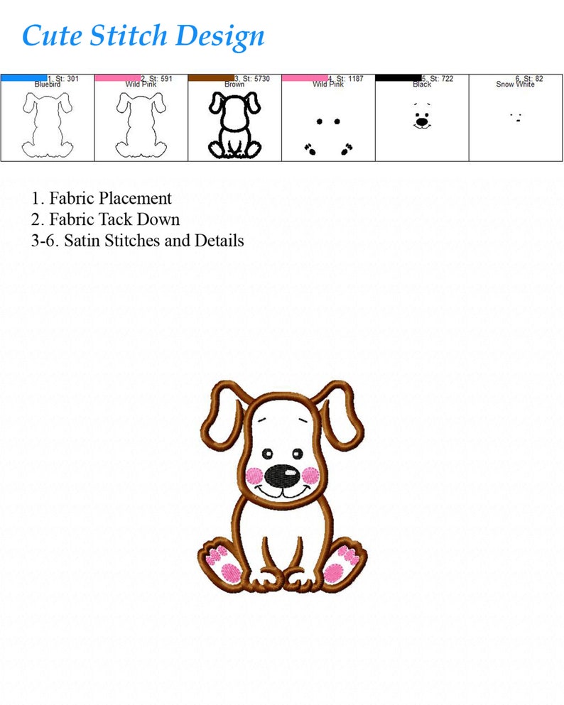 Dog Applique Embroidery Designs Puppy Applique Embroidery Etsy