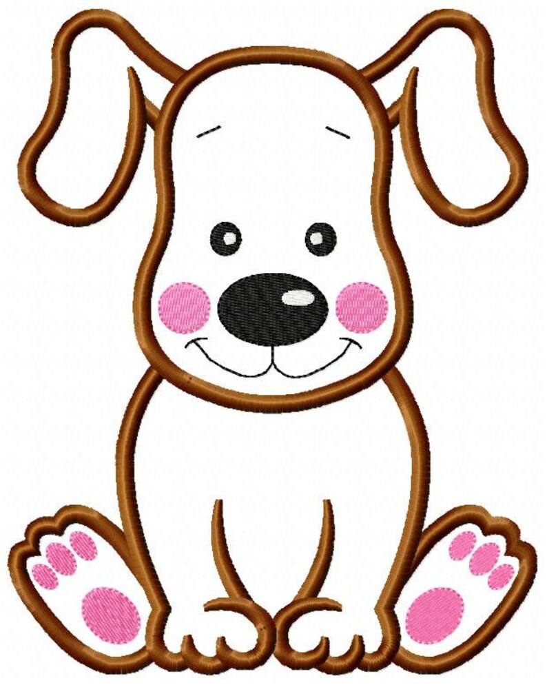 Dog Applique Embroidery Designs Puppy Applique Embroidery Etsy