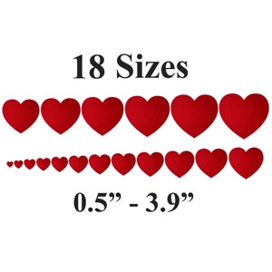 Kleines Herz Stickdatei, 18 Größen, Mini Herz Füllstich Stickdatei Valentinstag Stickdatei, Maschinenstickerei