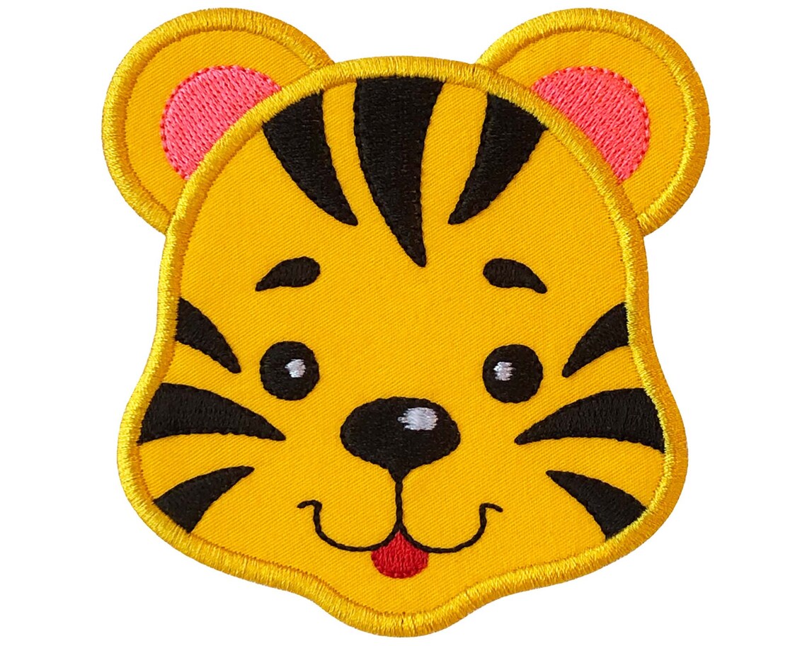 Tiger Head Applique Design Tiger Applique Embroidery Design Etsy