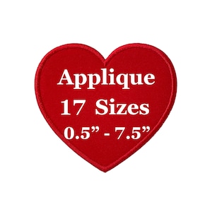 Herz Applikation Stickdatei - Valentinstag Stickapplikation - Herz Applikation Stickmuster - Maschinenstickerei.