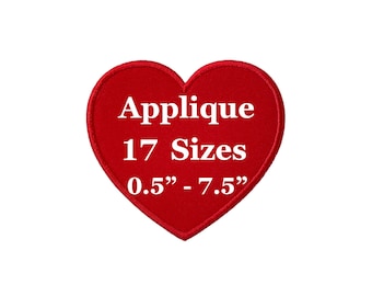 Heart Applique Embroidery Design - 17 sizes - Valentine Day Embroidery Applique Design - Heart Applique Design - Machine Embroidery Design.