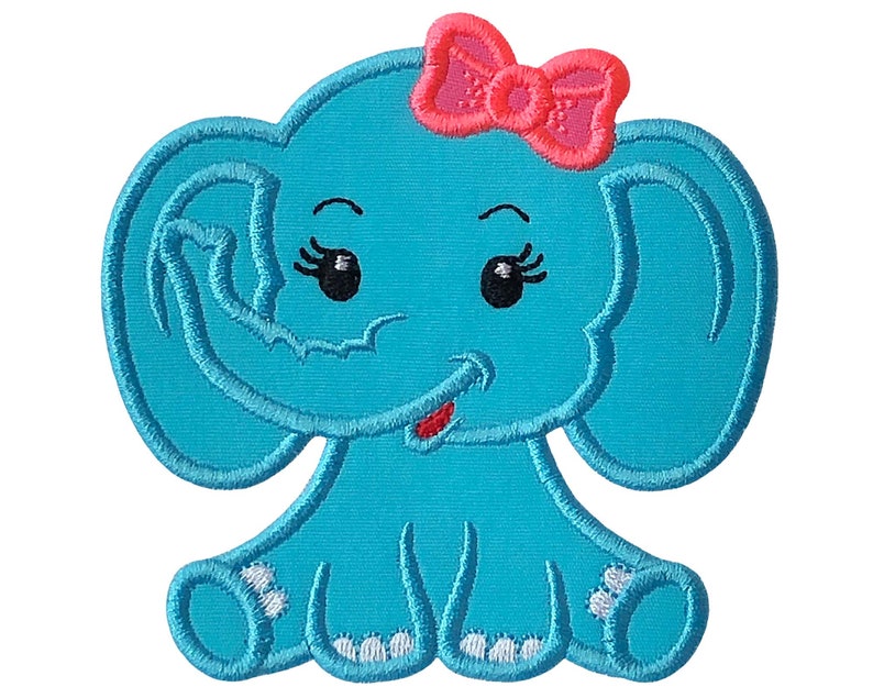 Baby Elephant Applique Design Elephant Machine Embroidery Etsy